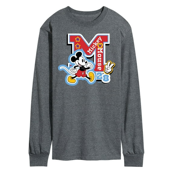 Disney - Mickey Mouse - Stitched Patches for Teammates - Men's Long Sleeve T-Shirt