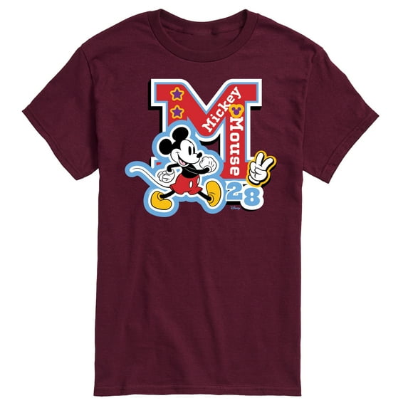 Disney - Mickey Mouse - Stitched Patches for Teammates - Men's Short Sleeve Graphic T-Shirt