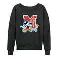 thumbnail image 1 of Disney - Mickey Mouse - Stitched Patches for Teammates - Women's Lightweight French Terry Long Sleeve Shirt, 1 of 4