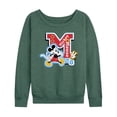 thumbnail image 1 of Disney - Mickey Mouse - Stitched Patches for Teammates - Women's Lightweight French Terry Long Sleeve Shirt, 1 of 4