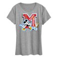 thumbnail image 1 of Disney - Mickey Mouse - Stitched Patches for Teammates - Women's Short Sleeve Graphic T-Shirt, 1 of 5