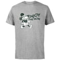 thumbnail image 1 of Disney Mickey Mouse Striding Retro Distressed Enjoy The Now - Short Sleeve Cotton T-Shirt for Adults - Customized-Athletic Heather, 1 of 5