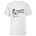 thumbnail image 1 of Disney Mickey Mouse Striding Retro Distressed Enjoy The Now - Short Sleeve T-Shirt for Kids - Customized-White, 1 of 5