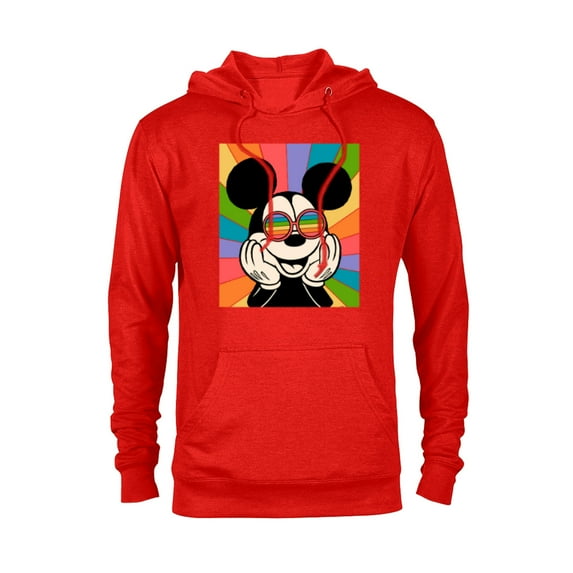 Disney Mickey Mouse Sun Burst Retro - Pullover Hoodie for Adults - Customized-Red Heather