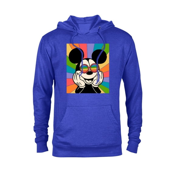 Disney Mickey Mouse Sun Burst Retro - Pullover Hoodie for Adults - Customized-Royal Heather