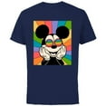 thumbnail image 1 of Disney Mickey Mouse Sun Burst Retro - Short Sleeve Cotton T-Shirt for Adults - Customized-Navy, 1 of 5