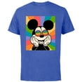 thumbnail image 1 of Disney Mickey Mouse Sun Burst Retro - Short Sleeve Cotton T-Shirt for Adults - Customized-Royal Heather, 1 of 5