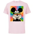 thumbnail image 1 of Disney Mickey Mouse Sun Burst Retro - Short Sleeve Cotton T-Shirt for Adults - Customized-Soft Pink, 1 of 5