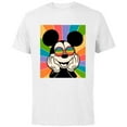 thumbnail image 1 of Disney Mickey Mouse Sun Burst Retro - Short Sleeve Cotton T-Shirt for Adults - Customized-White, 1 of 5