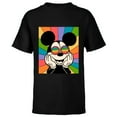 thumbnail image 1 of Disney Mickey Mouse Sun Burst Retro - Short Sleeve T-Shirt for Kids - Customized-Black, 1 of 5