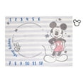 thumbnail image 1 of Disney Mickey Mouse Light Blue Super Soft Milestone Baby Blanket, 1 of 6