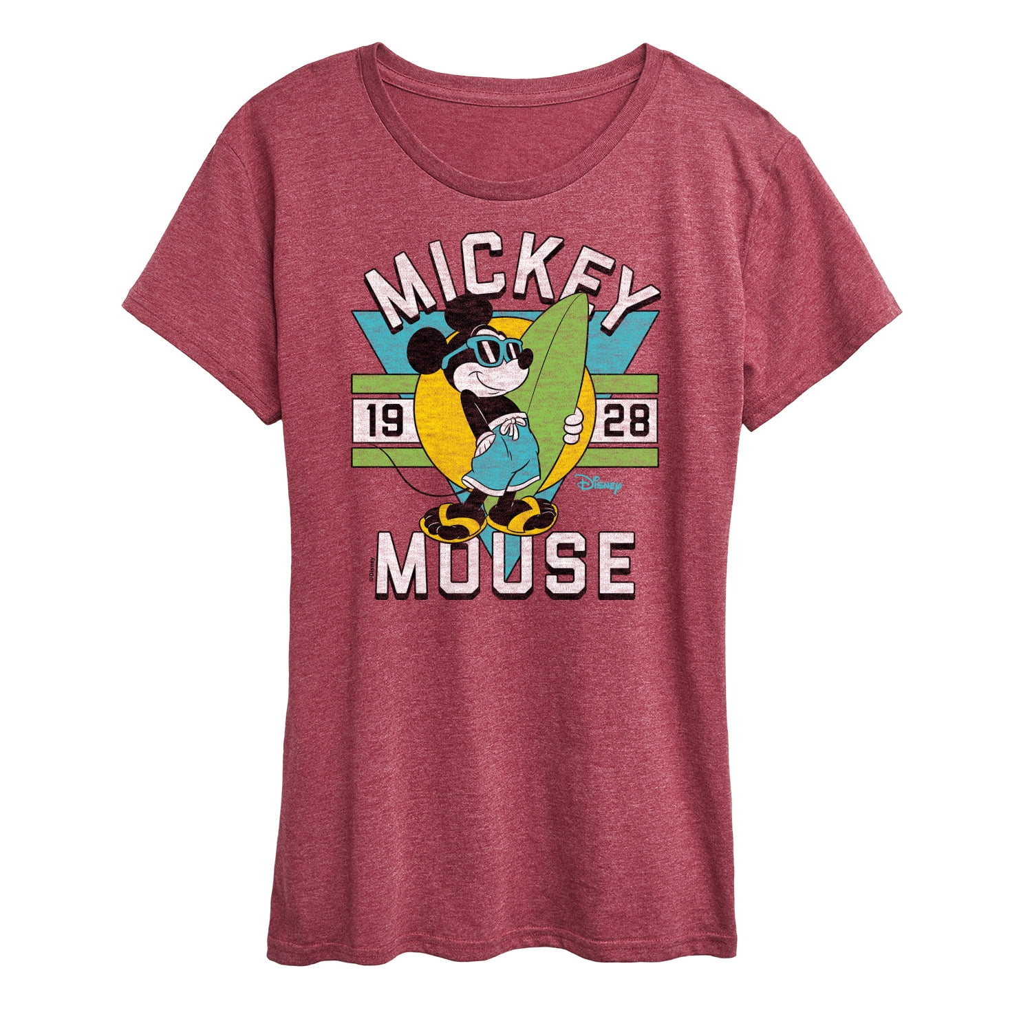 Disney - Mickey Mouse Surf - Women's Short Sleeve Graphic T-Shirt ...