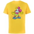 thumbnail image 1 of Disney Mickey Mouse Surprise Behind You Retro Pop Art - Short Sleeve Cotton T-Shirt for Adults - Customized-Yellow, 1 of 5