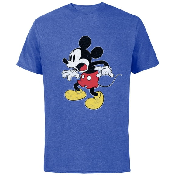 Disney Mickey Mouse Surprised - Short Sleeve Cotton T-Shirt for Adults - Customized-Royal Heather