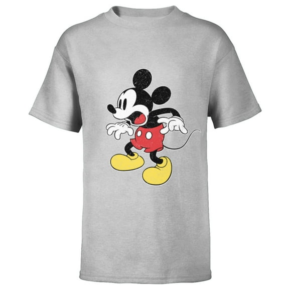 Disney Mickey Mouse Surprised - Short Sleeve T-Shirt for Kids - Customized-Athletic Heather