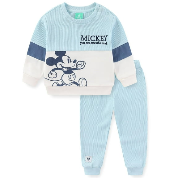 Disney Mickey Mouse Sweatshirt and Waffle Knit Pants Set (Baby Boys), 2 Piece Set, Sizes 12M-24M
