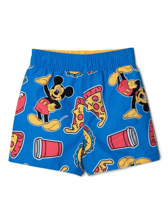 Mickey Mouse Toddler Boys' Swimwear Swim Trunks Mickey Blue Food