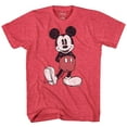 thumbnail image 1 of Disney Mickey Mouse T Shirt Distressed Character Pose Cartoon Heather Red MD, 1 of 5