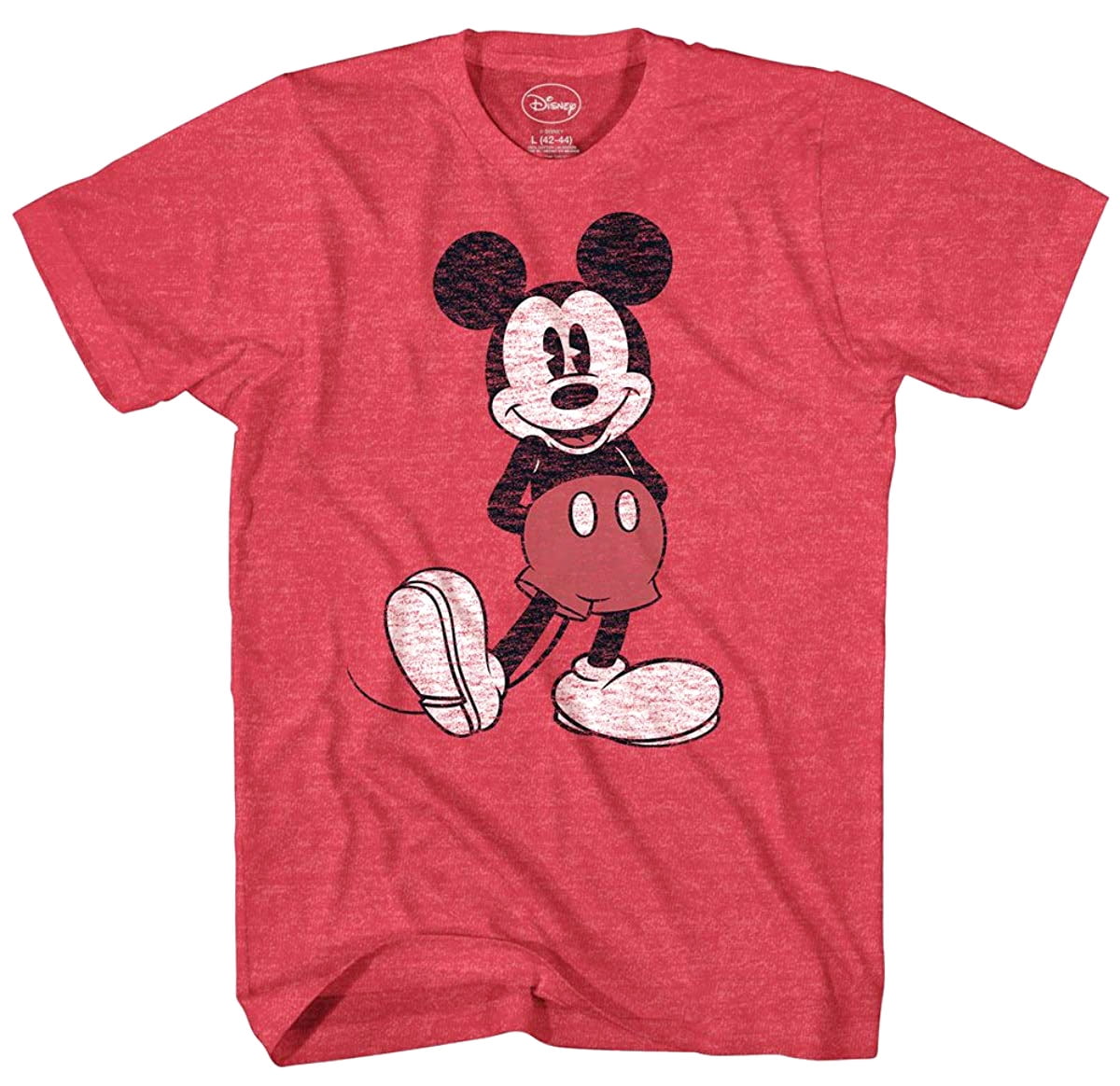 Disney Mickey Mouse T Shirt Distressed Character Pose Cartoon Heather ...