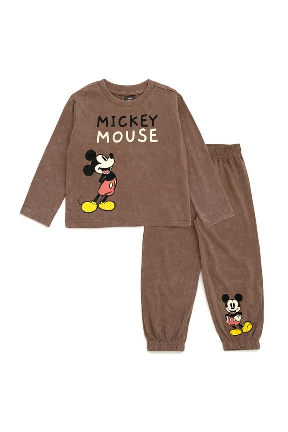 Mickey Mouse T-Shirt and Jogger and Pants Outfit Set Toddler to Big Kid