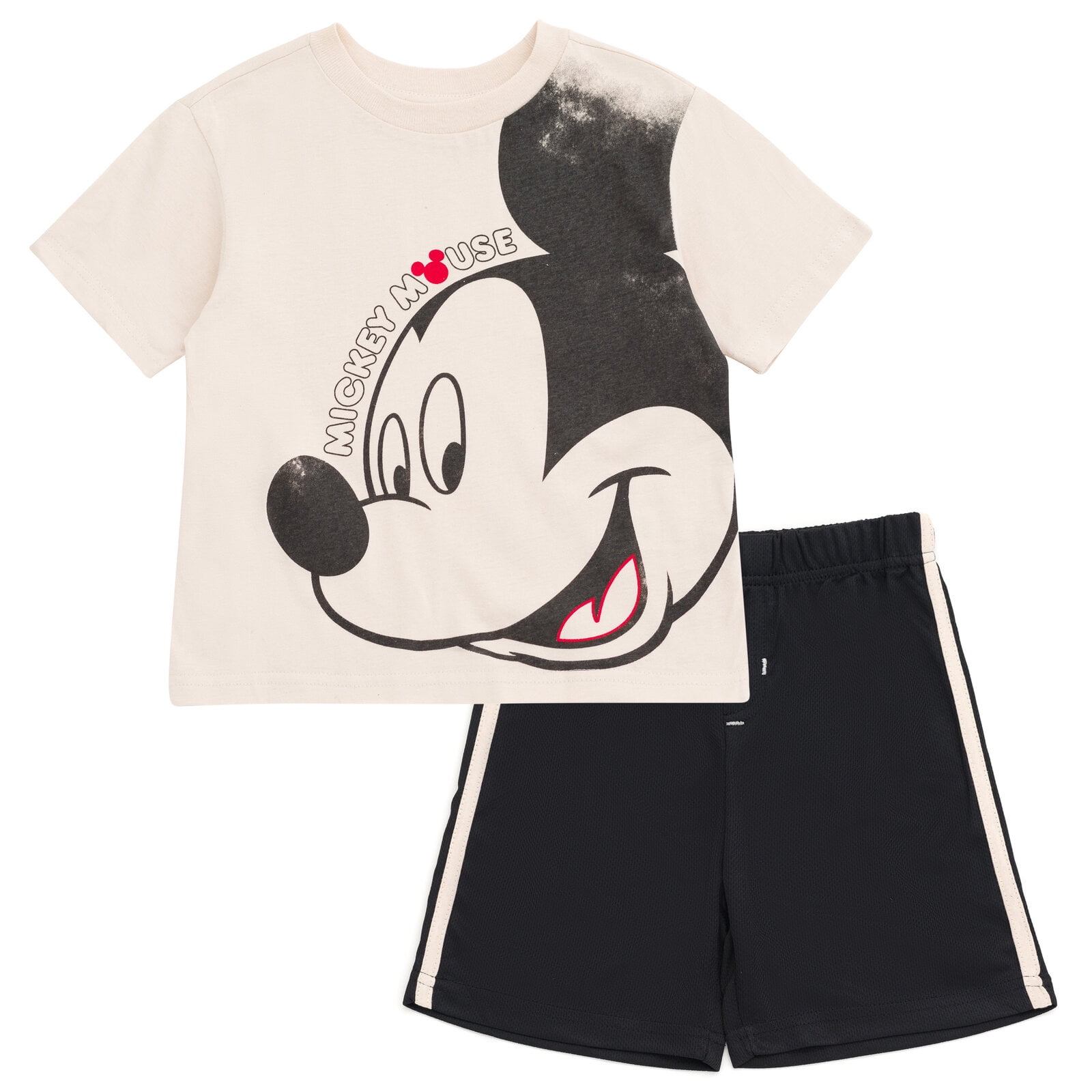 Disney Mickey Mouse T-Shirt and Mesh Shorts Outfit Set Infant to Little Kid