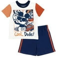 thumbnail image 1 of Disney Mickey Mouse Toddler Boys T-Shirt and Mesh Shorts Outfit Set White / Blue / Multicolor 4T, 1 of 5