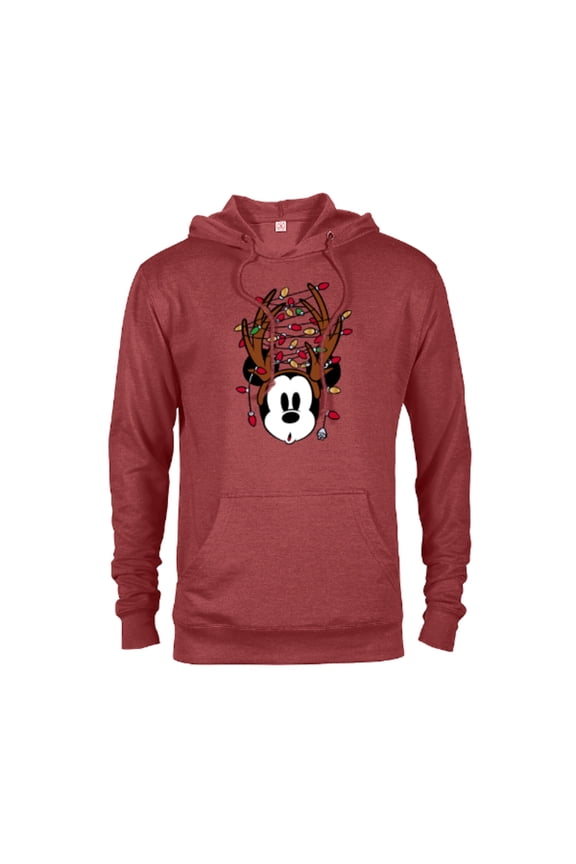 Mickey Mouse Tangled Holiday Standard - Pullover Hoodie for Adults – Customized-Red Heather