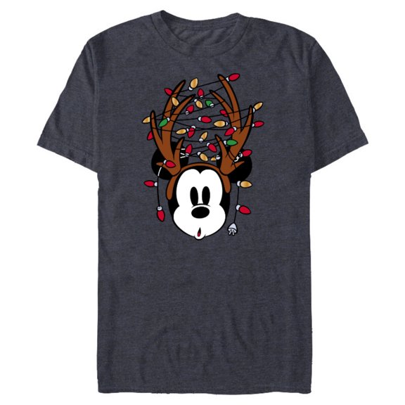 Disney Mickey Mouse Tangled Holiday Standard - Short Sleeve Blended T-Shirt for Adults – Customized-Navy Heather