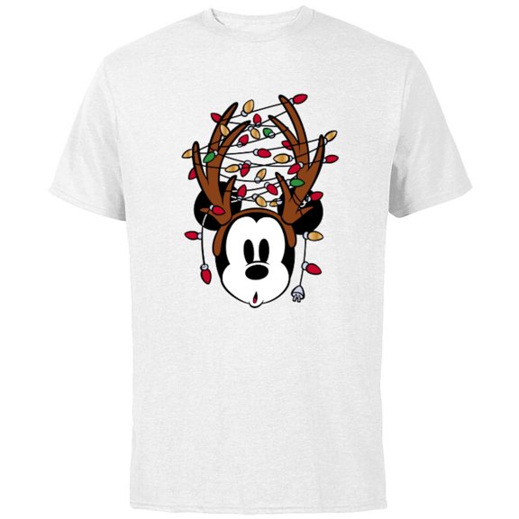 Disney Mickey Mouse Tangled Holiday Standard - Short Sleeve Cotton T-Shirt for Adults - Customized-White