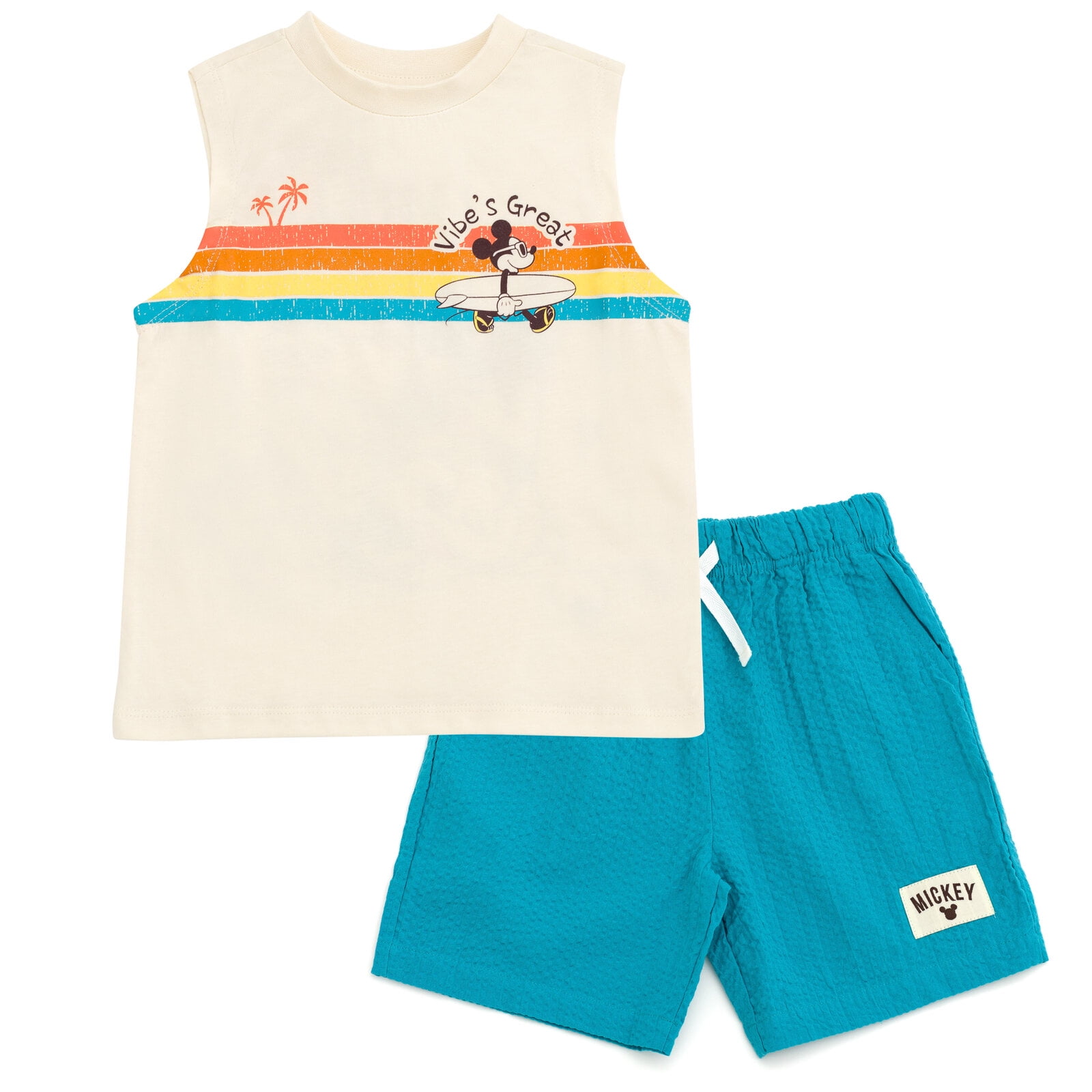 Disney Mickey Mouse Tank Top and Shorts Outfit Set Infant to Big Kid