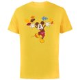thumbnail image 1 of Disney Mickey Mouse Thanksgiving Autumn Fun - Short Sleeve Cotton T-Shirt for Adults - Customized-Yellow, 1 of 5
