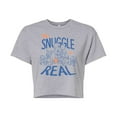thumbnail image 1 of Disney - Mickey Mouse - The Snuggle Is Real - Juniors Cropped Cotton Blend T-Shirt, 1 of 5