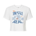 thumbnail image 1 of Disney - Mickey Mouse - The Snuggle Is Real - Juniors Cropped Cotton Blend T-Shirt, 1 of 5