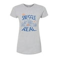 thumbnail image 1 of Disney - Mickey Mouse - The Snuggle Is Real - Juniors Fitted Graphic T-Shirt, 1 of 5