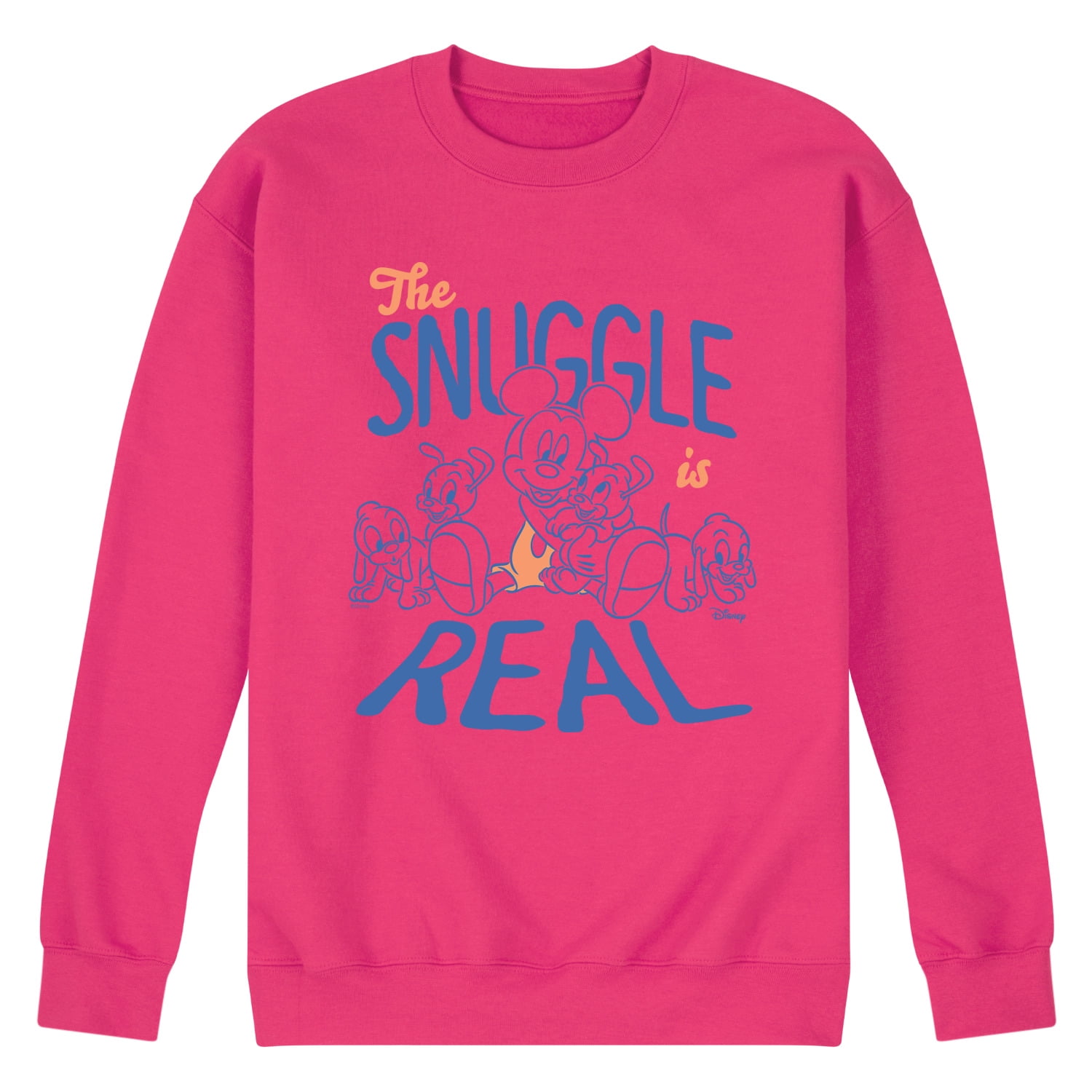Disney Mickey Mouse The Snuggle Is Real Men's Crew Neck Fleece