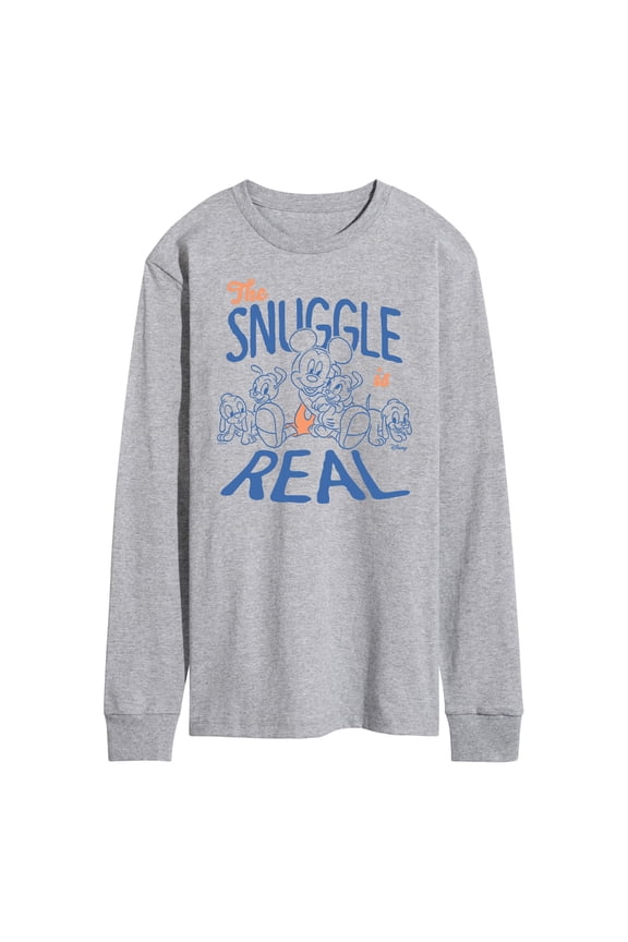 - Mickey Mouse - The Snuggle Is Real - Men's Long Sleeve T-Shirt