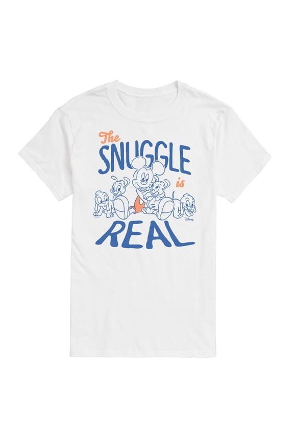 - Mickey Mouse - The Snuggle Is Real - Men's Short Sleeve Graphic T-Shirt