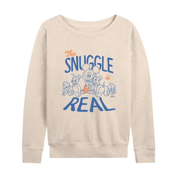 Disney - Mickey Mouse - The Snuggle Is Real - Women's Lightweight French Terry Long Sleeve Shirt