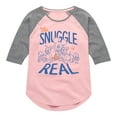 thumbnail image 1 of Disney - Mickey Mouse - The Snuggle is Real - Toddler & Youth Girls Raglan Graphic T-Shirt, 1 of 5