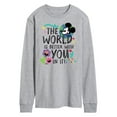 thumbnail image 1 of Disney - Mickey Mouse - The World Is Better With You In It - Men's Long Sleeve T-Shirt, 1 of 5