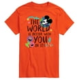 thumbnail image 1 of Disney - Mickey Mouse - The World Is Better With You In It - Men's Short Sleeve Graphic T-Shirt, 1 of 4