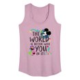 thumbnail image 1 of Disney - Mickey Mouse - The World Is Better With You In It - Women's Racerback Tank Top, 1 of 4