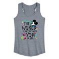 thumbnail image 1 of Disney - Mickey Mouse - The World Is Better With You In It - Women's Racerback Tank Top, 1 of 4