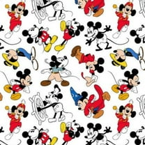 Disney Mickey Mouse Through the Years Cotton Fabric (1 yard)