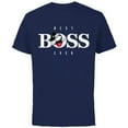 thumbnail image 1 of Disney Mickey Mouse Thumbs Up Best Boss Ever Employer Gift- Short Sleeve Cotton T-Shirt for Adults - Customized-Navy, 1 of 5