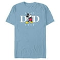 thumbnail image 1 of Disney Mickey Mouse Thumbs Up Best Dad Ever Father’s Day - Short Sleeve Blended T-Shirt for Adults - Customized-Ocean Blue, 1 of 5