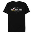 thumbnail image 1 of Disney Mickey Mouse Thumbs Up Best Father Ever Father’s Day - Short Sleeve Blended T-Shirt for Adults - Customized-Black, 1 of 5