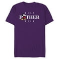 thumbnail image 1 of Disney Mickey Mouse Thumbs Up Best Father Ever Father’s Day - Short Sleeve Blended T-Shirt for Adults - Customized-Purple, 1 of 5
