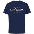 thumbnail image 1 of Disney Mickey Mouse Thumbs Up Best Grandpa Ever Father’s Day - Short Sleeve Cotton T-Shirt for Adults - Customized-Navy, 1 of 5