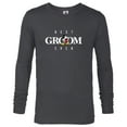 thumbnail image 1 of Disney Mickey Mouse Thumbs Up Best Groom Ever Wedding- Long Sleeve T-Shirt for Men - Customized-Charcoal Heather, 1 of 5